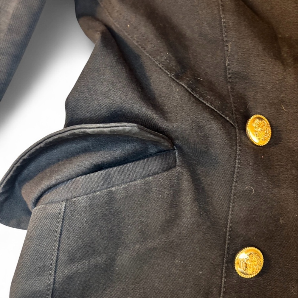 Derek Lam 10 Crosby Double Breasted Black Blazer with Gold Buttons - Picture 4 of 8